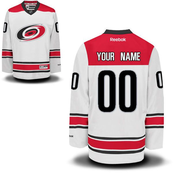 Reebok Carolina Hurricanes Men Premier New Away Custom NHL Jersey - White